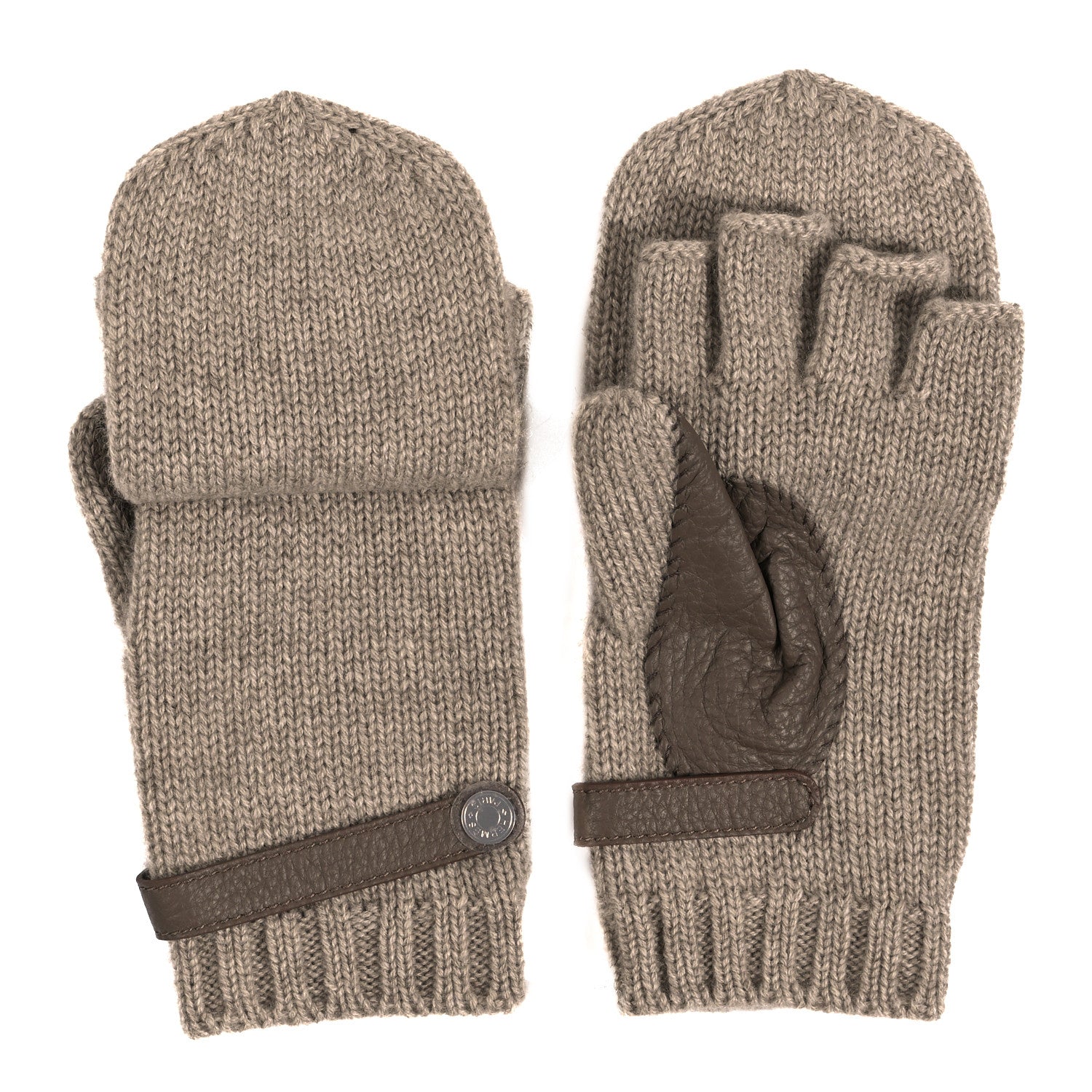 Hermes Cashmere Deerskin Baltimore Gloves S Gris Clair Etoupe 2 of 4