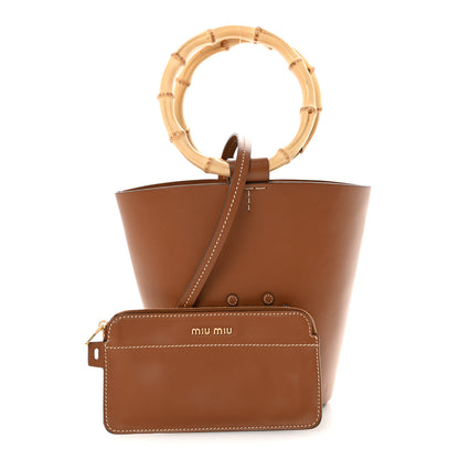Miu Miu Nappa City Sport Bucket Bag Cognac 3 of 10