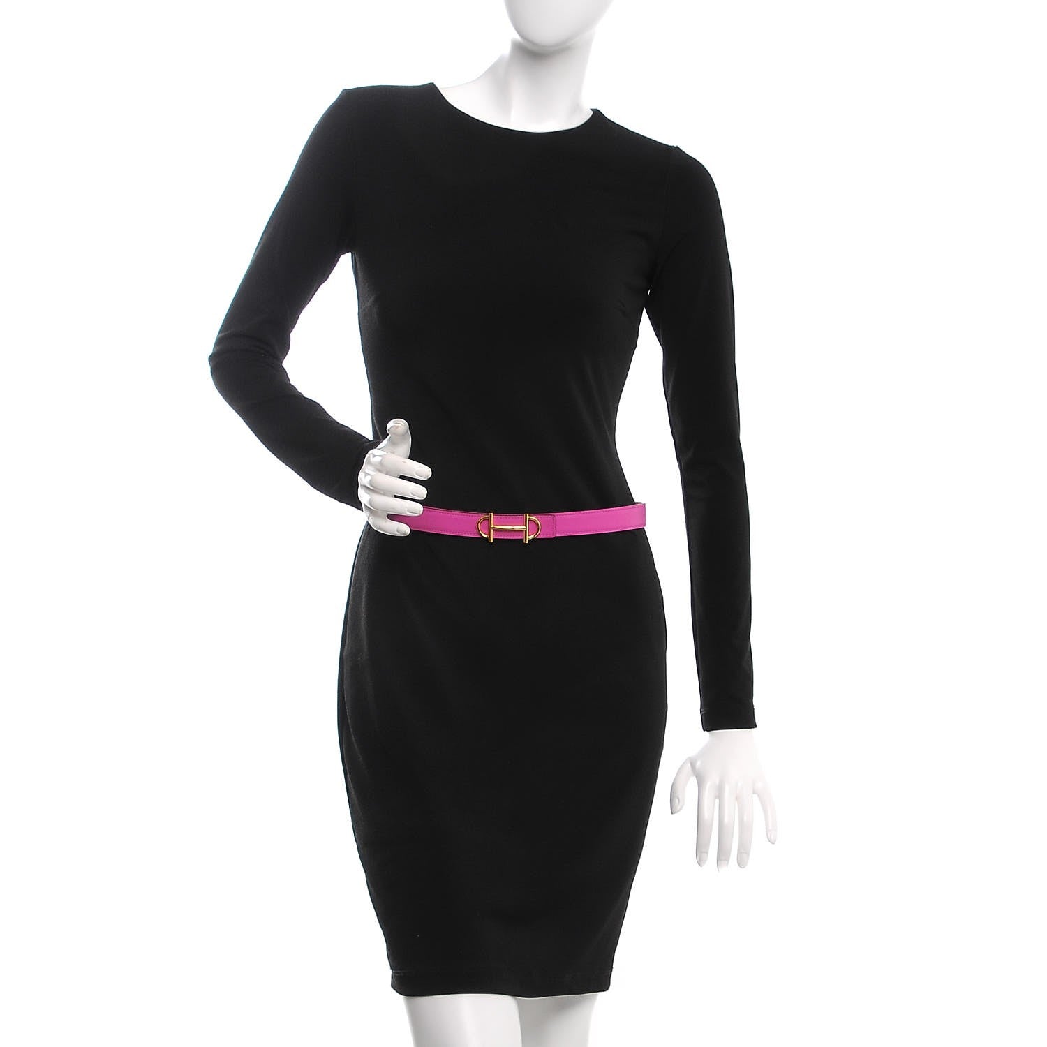 Hermes Swift Epsom 24mm Gamma Belt 75 Magnolia Rouge Casaque 2 of 8