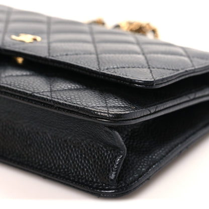 Chanel Caviar Quilted Wallet on Chain WOC Black 11 of 12