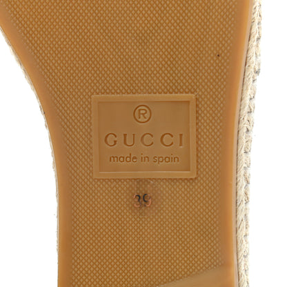 Gucci Canvas Logo Espadrilles 39 Greggio White 6 of 10