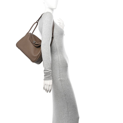 Hermes Taurillon Clemence Lindy 26 Etoupe 2 of 11