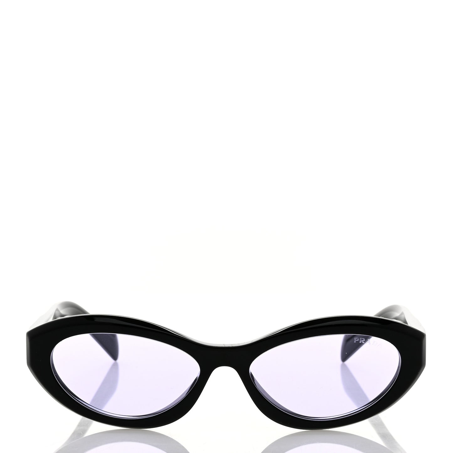 Acetate Oval Sunglasses SPR 26Z Black Purple