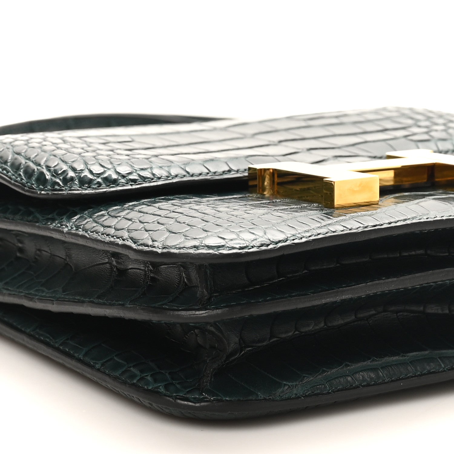 Hermes Matte Alligator Constance 18 Vert Cypress 9 of 11