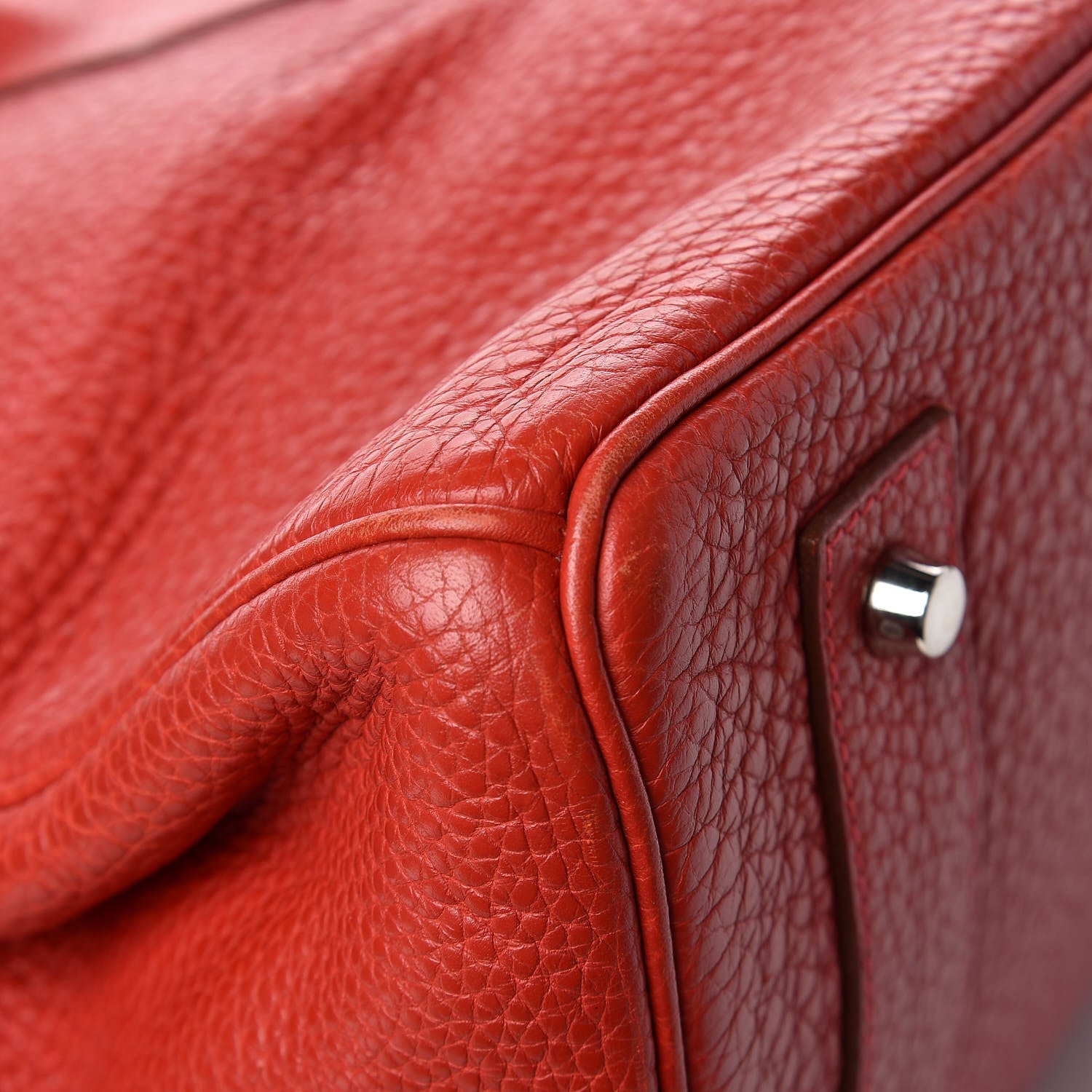 Hermes Taurillon Clemence JPG Shoulder Birkin II 42 Rouge Vif 7 of 15