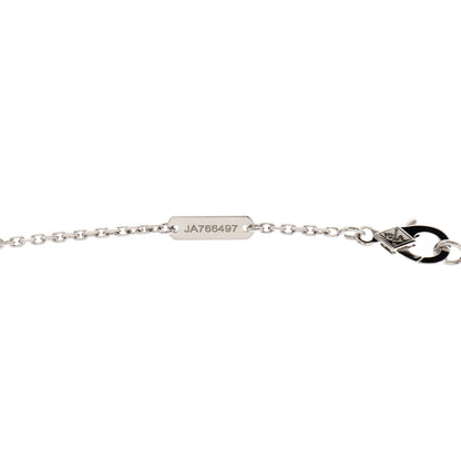Van Cleef & Arpels 18K White Gold Chalcedony Vintage Alhambra Pendant Necklace 6 of 6