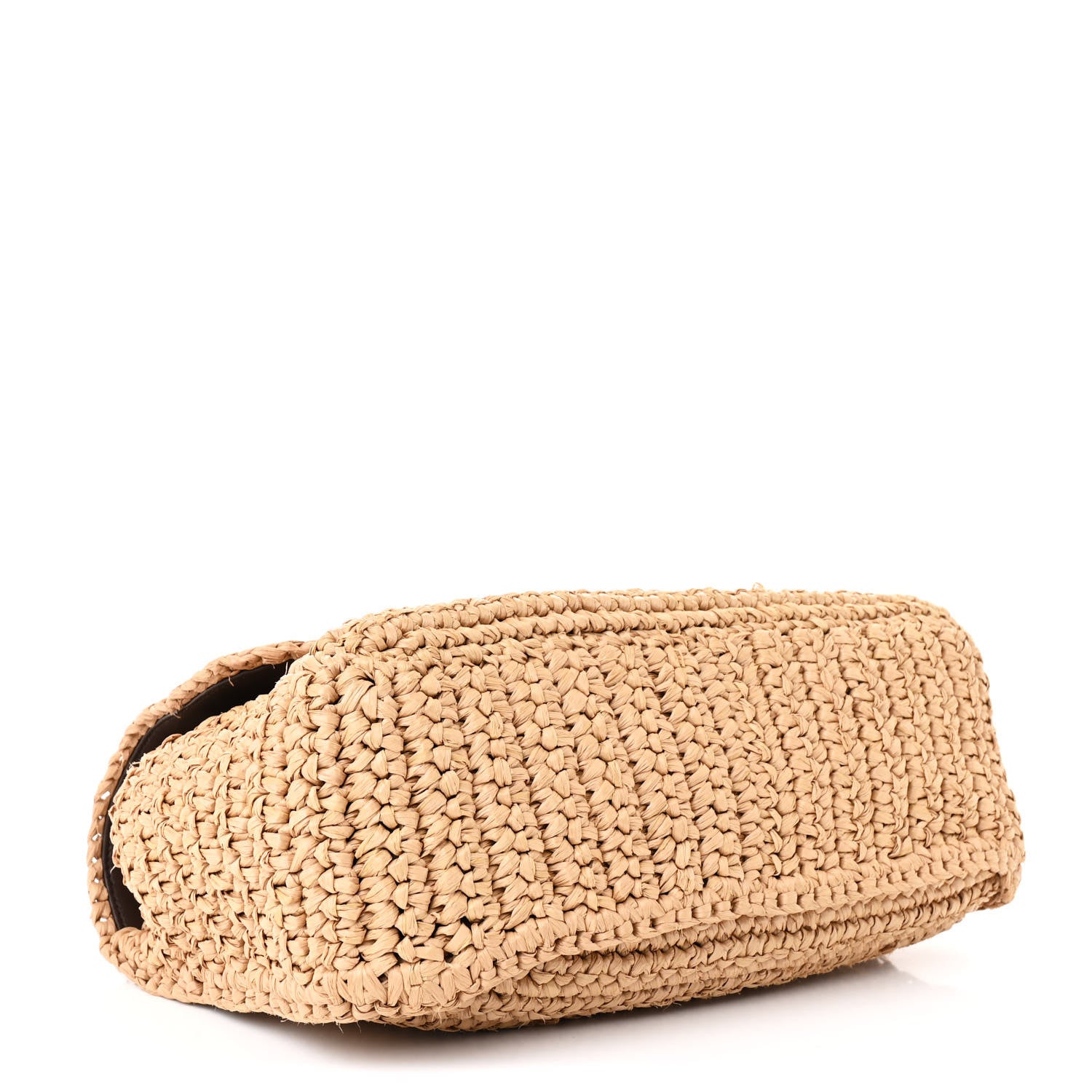 Saint Laurent Raffia Calfskin Monogram Medium Niki Chain Satchel Natural 4 of 10