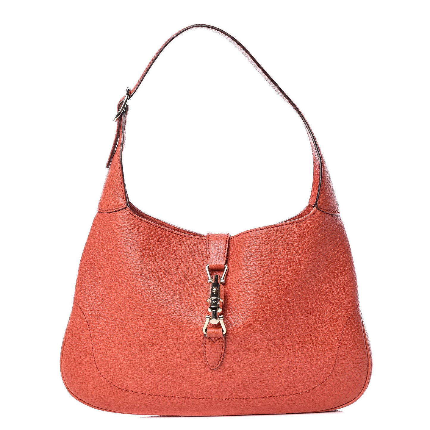 Calfskin Small Jackie O Hobo Dark Orange