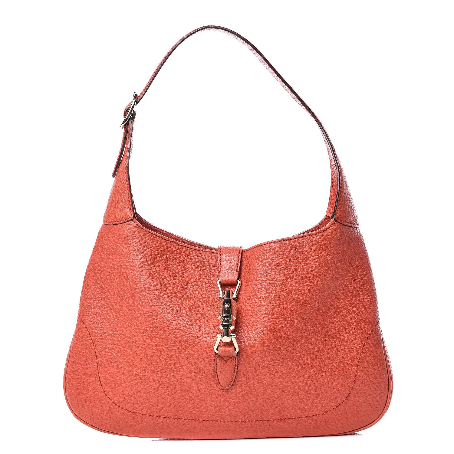 Gucci Calfskin Small Jackie O Hobo Dark Orange 1 of 13