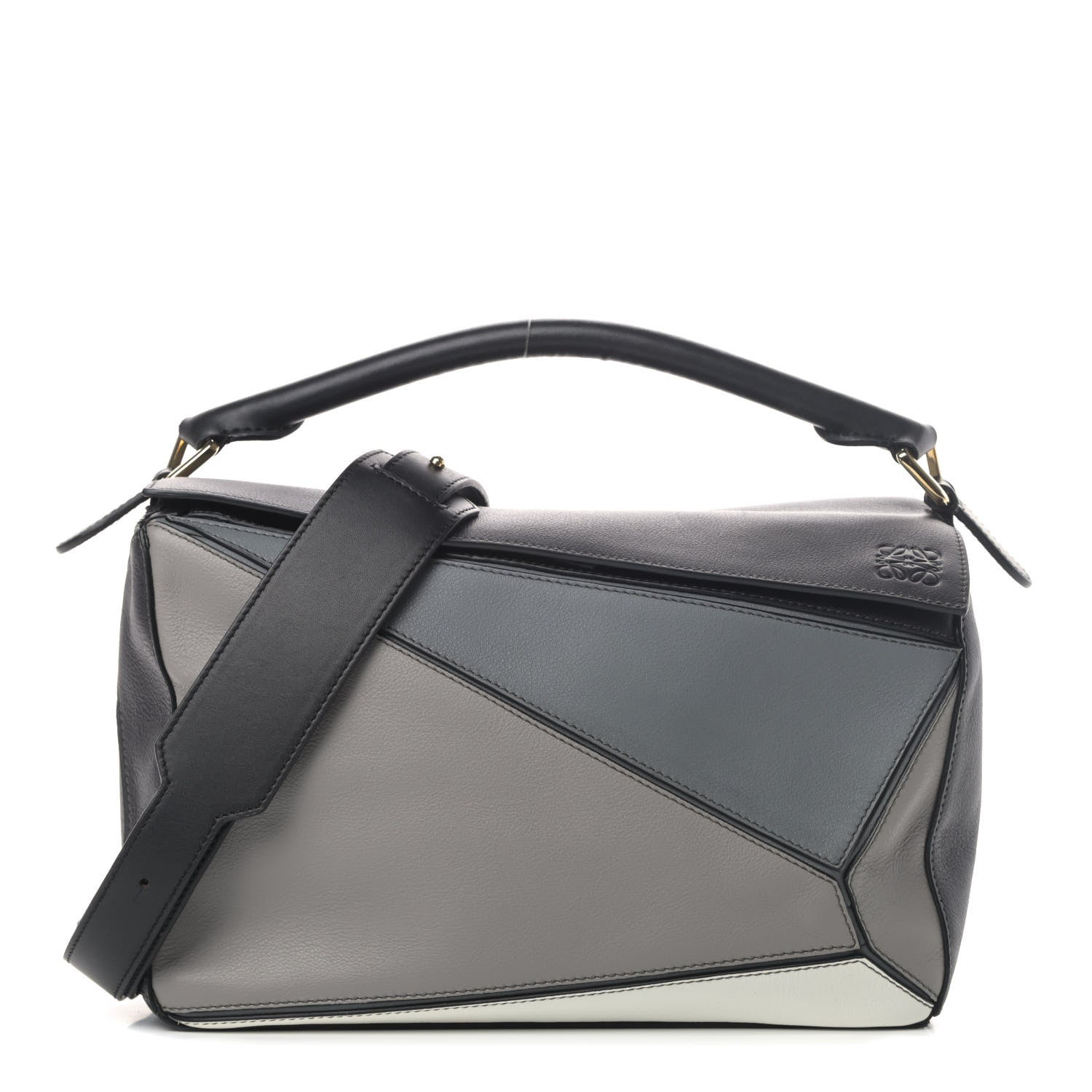 Loewe Calfskin Medium Puzzle Bag Grey Multito 1 of 6