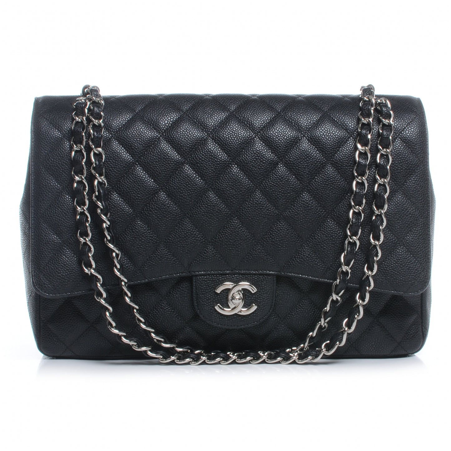 Caviar Maxi Single Flap Black