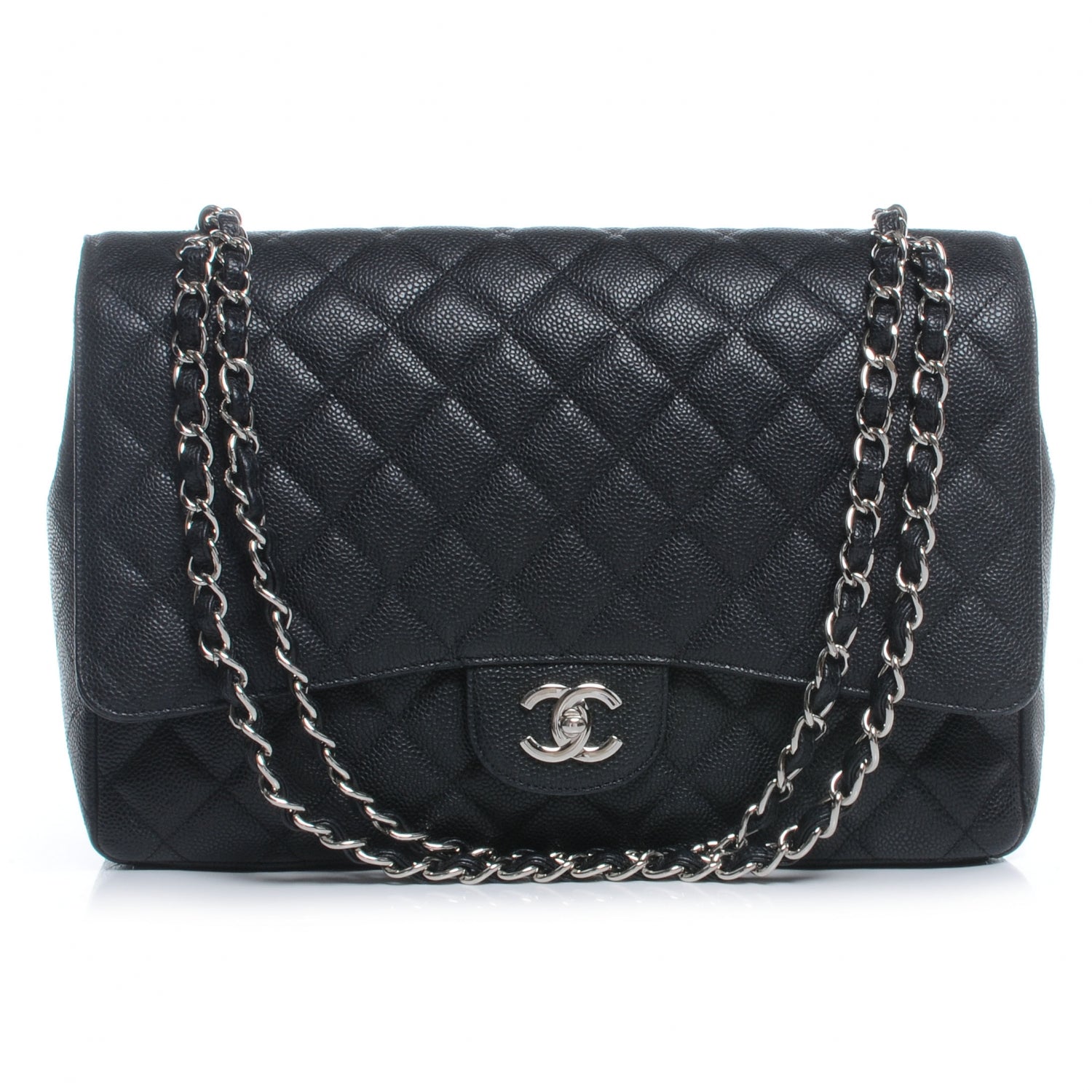 Chanel Caviar Maxi Single Flap Black 1 of 7