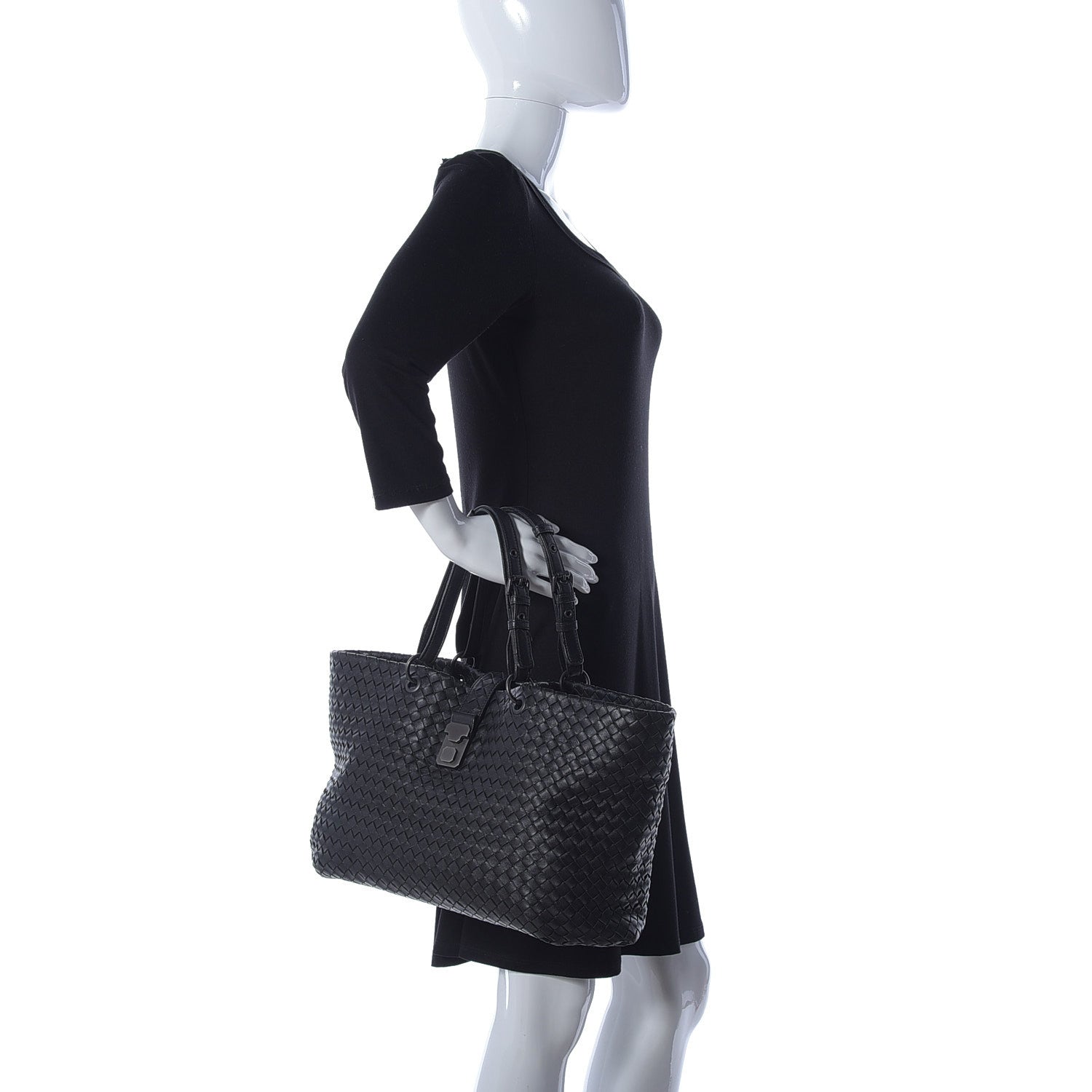 Bottega Veneta Nappa Intrecciato Large Capri Tote Black 2 of 24