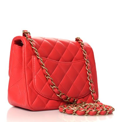 Chanel Lambskin Quilted Mini Square Flap Red 3 of 11