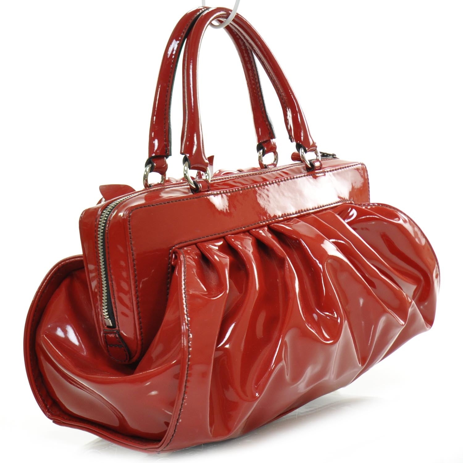 Valentino Garavani Coated Canvas Lacca Fleur Frame Bag Red 3 of 11