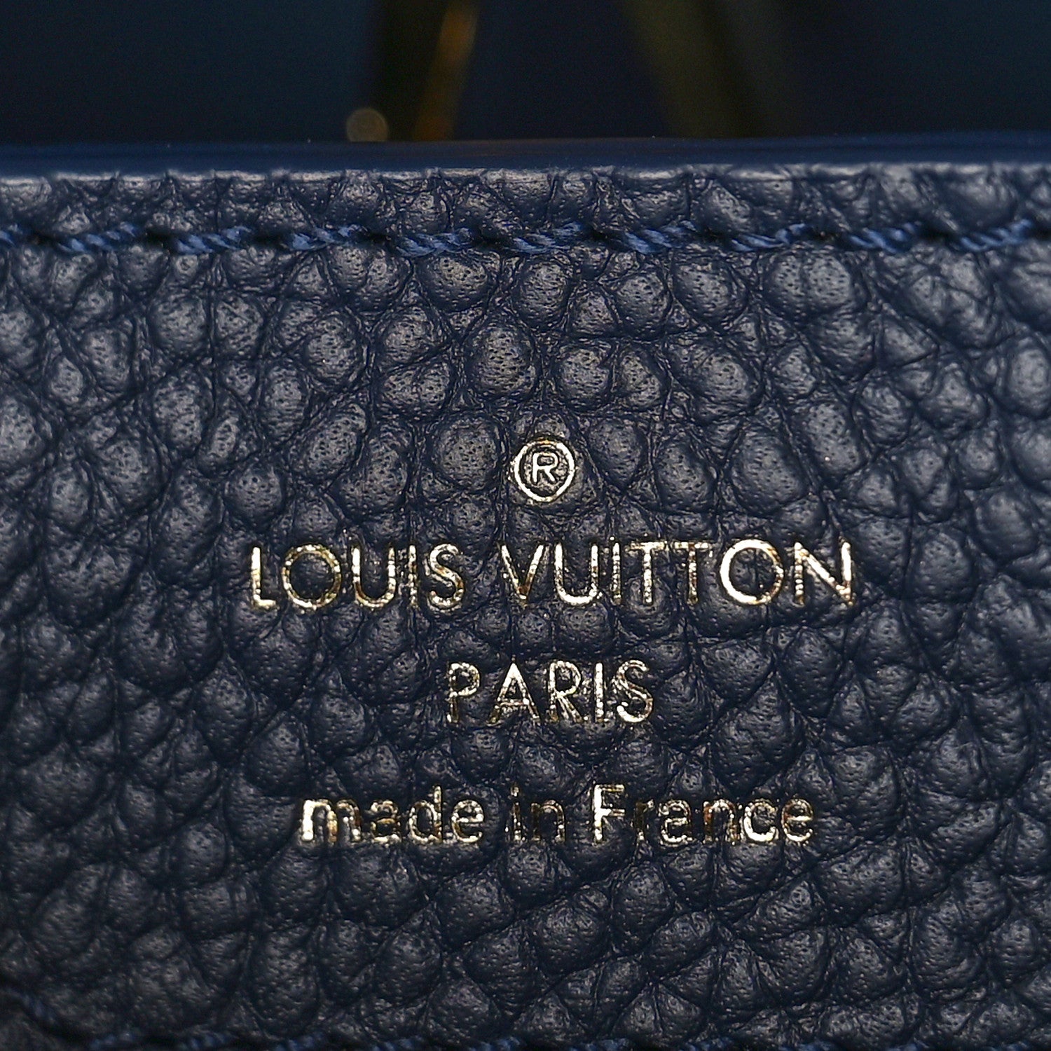 Louis Vuitton Taurillon Flower Chain Capucines MM Navy 7 of 9
