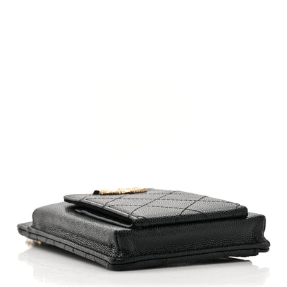 Chanel Caviar Quilted Zip Phone Case Black 4 of 12