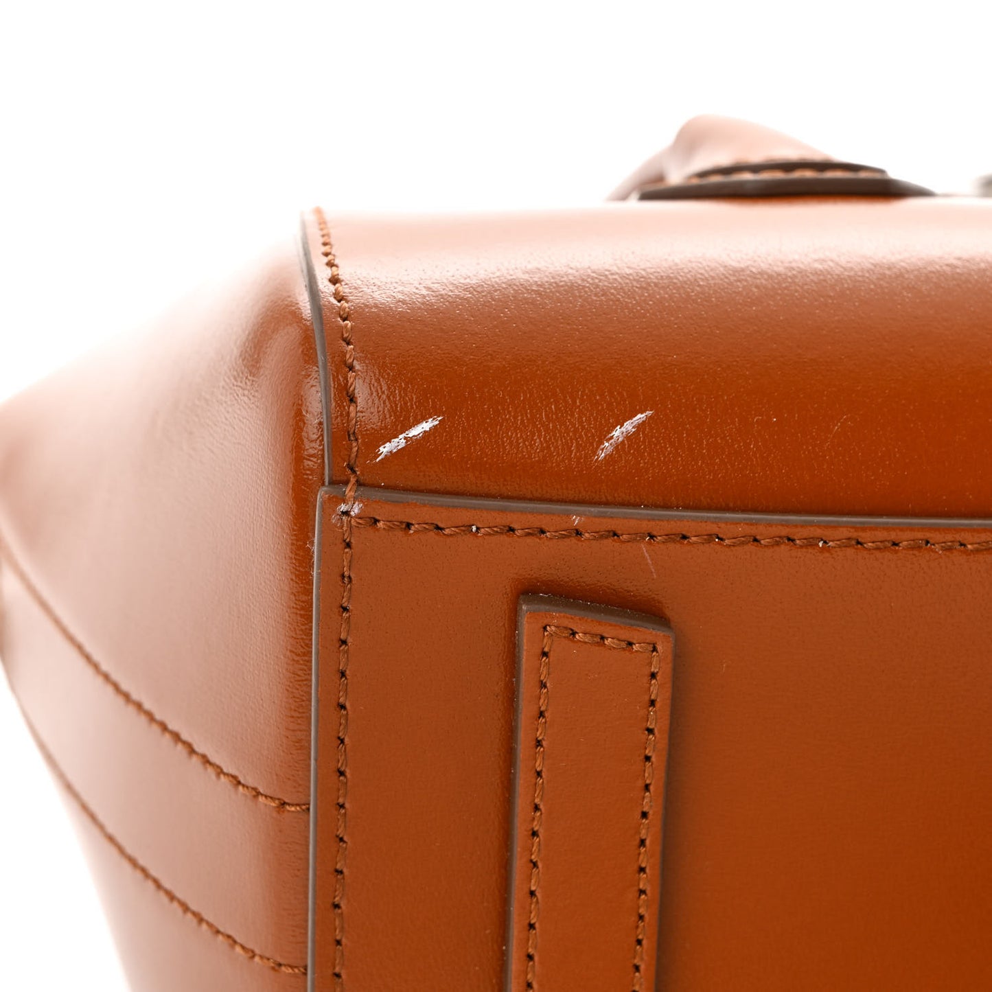 Box Calfskin Mini Lock Antigona Shoulder Bag Beige Chestnut