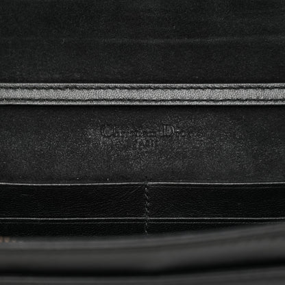 Christian Dior Calfskin Studded Diorama Wallet on Chain Pouch Black 6 of 11