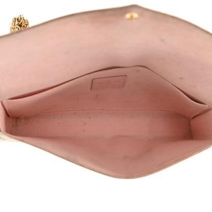 Louis Vuitton Damier Azur Pochette Felicie Chain Wallet Rose Ballerine 6 of 16