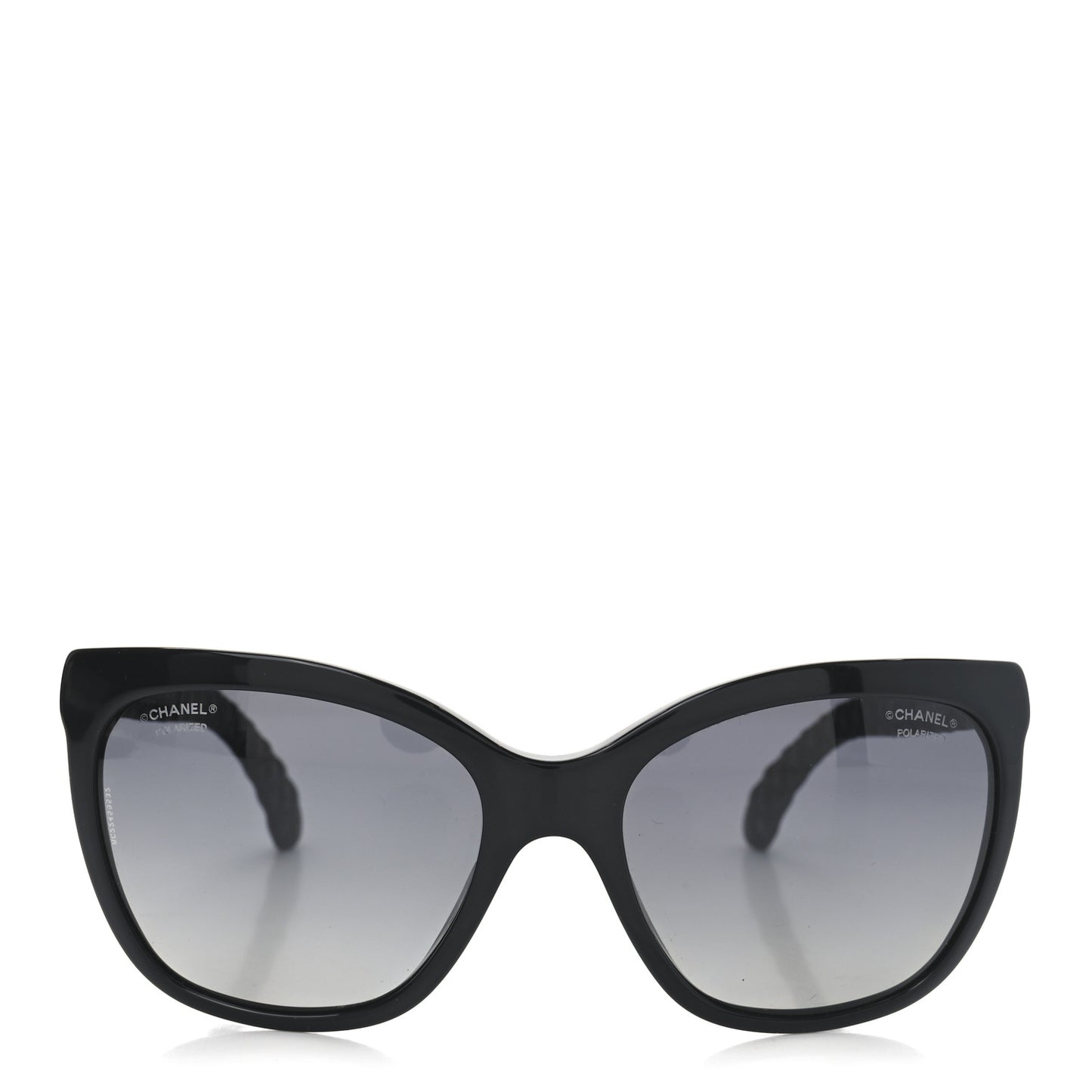 Acetate Quilted Polarized Butterfly CC Sunglasses 5288-Q Black