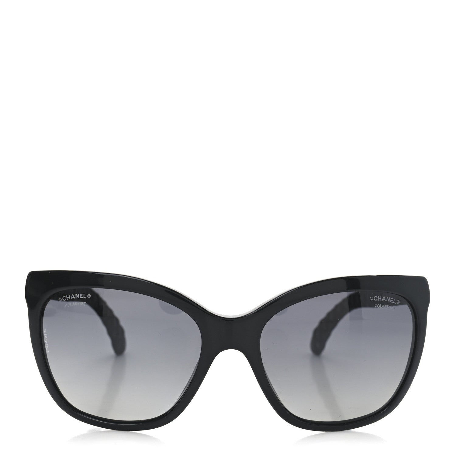 Chanel Acetate Quilted Polarized Butterfly CC Sunglasses 5288-Q Black 2 of 7