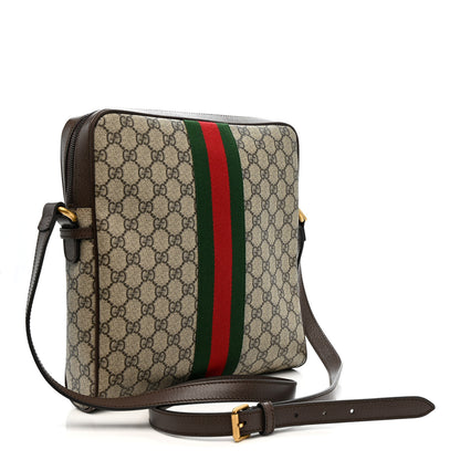 Gucci GG Supreme Monogram Web Medium Ophidia Messenger Bag Brown 3 of 10