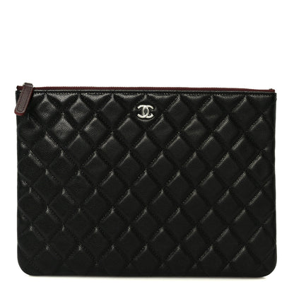 Chanel Caviar Quilted Medium Cosmetic Case Black 1 of 8