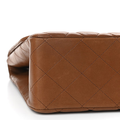 Chanel Lambskin Quilted Jumbo Single Flap Dark Brown 9 of 15
