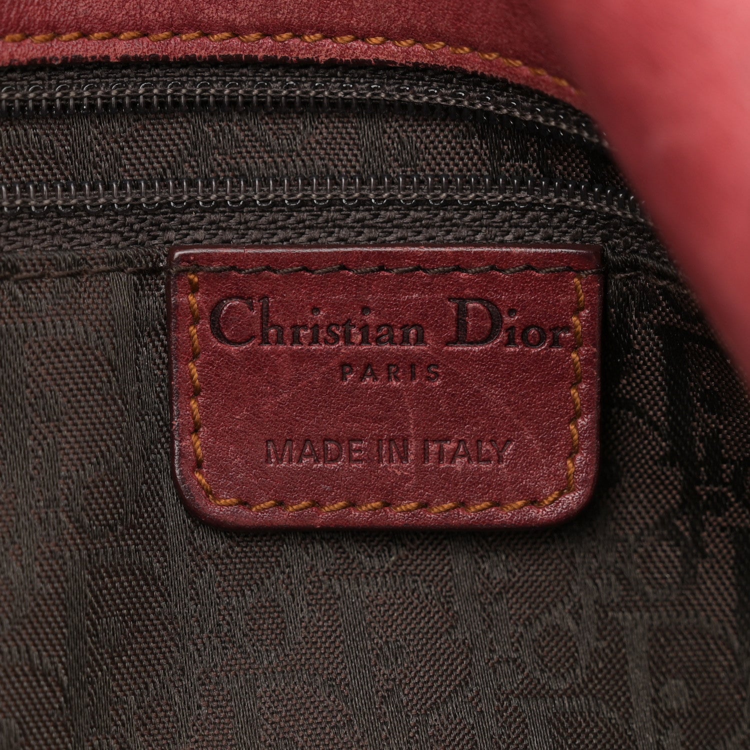 Christian Dior Calfskin Large Gaucho Double Saddle Bag Red 5 of 13