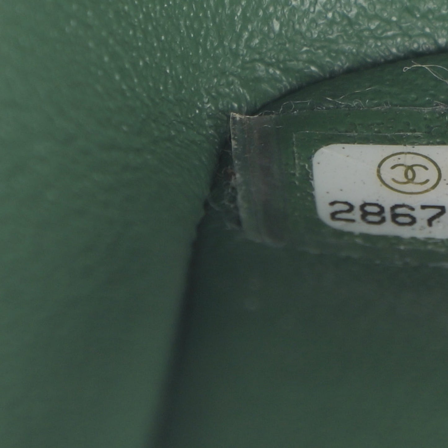 Lambskin Quilted Mini Square Flap Green