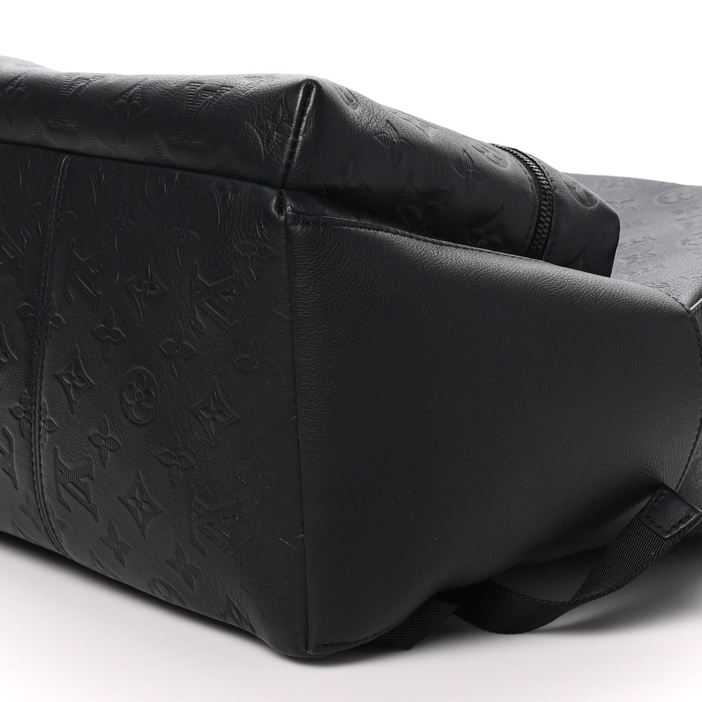 Calfskin Shadow Monogram Discovery Backpack PM Black