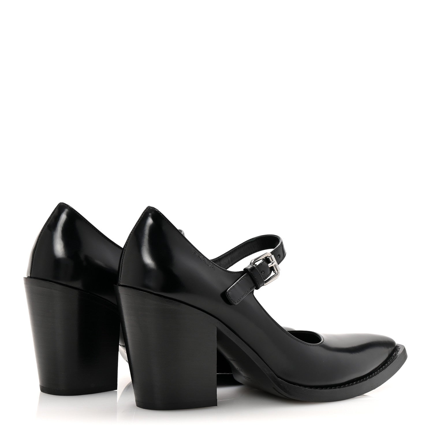 Prada Spazzolato Mary Jane 90mm Pumps 40.5 Black 5 of 8