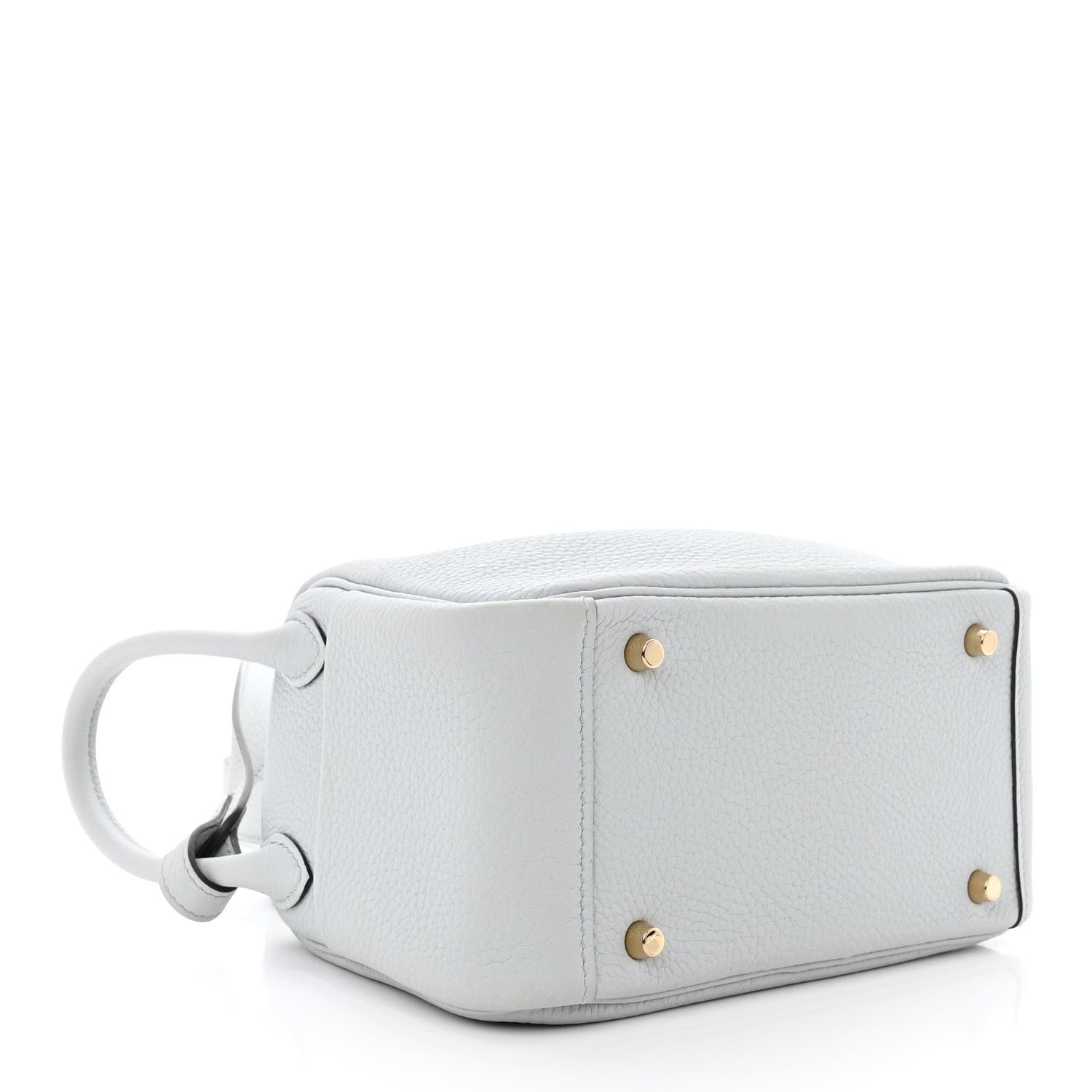 Hermes Taurillon Clemence Mini Lindy 20 Bleu Pale 4 of 11