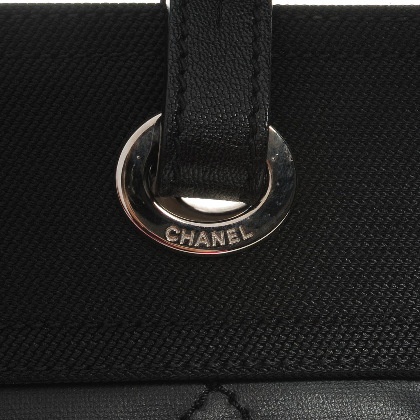 Coated Canvas Large Paris Biarritz Tote Black