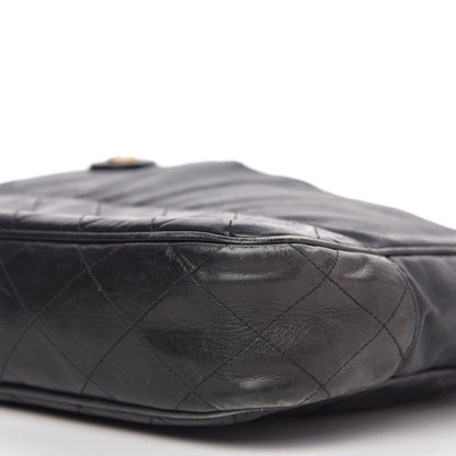 Chanel Lambskin Coated Canvas Shopping Tote Black 7 of 16