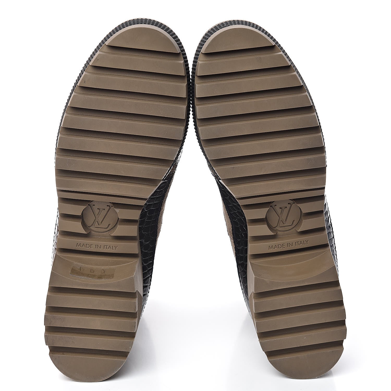 Louis Vuitton Suede Calfskin Monogram Laureate Platform Desert Boots 36.5 Taupe 5 of 9