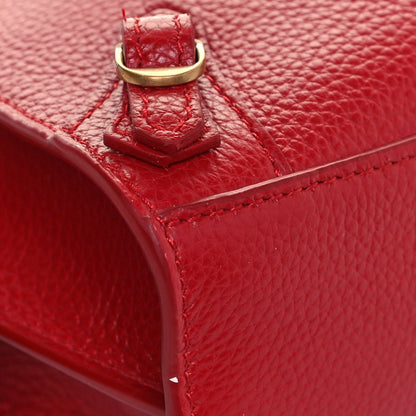 Balenciaga Grained Calfskin Neo Classic Gold Hardware Nano City Crossbody Medium Red 4 of 10