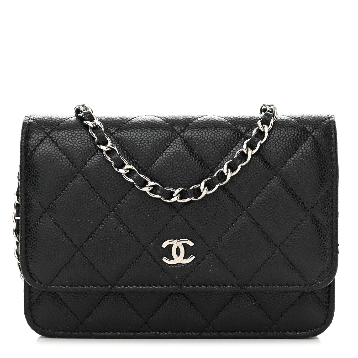 Chanel Caviar Quilted Mini Wallet On Chain WOC Black 1 of 11