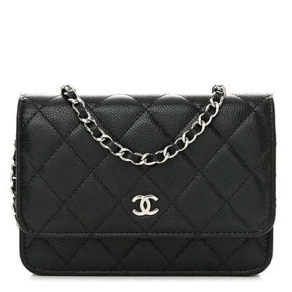 Chanel Caviar Quilted Mini Wallet On Chain WOC Black 1 of 11
