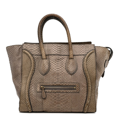 Celine Snakeskin Mini Luggage Grey 1 of 19