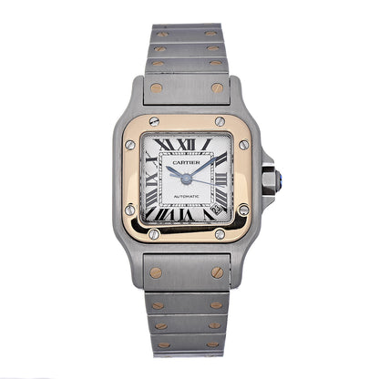 Cartier Stainless Steel 18K Yellow Gold 24mm Santos De Cartier Galbee Automatic Watch 1 of 6