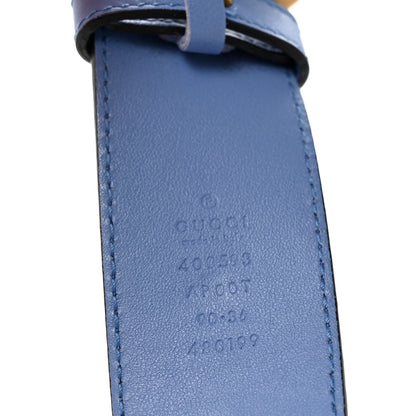 Gucci Calfskin Double G 40mm Belt 90 36 Clear Sky Blue 5 of 8