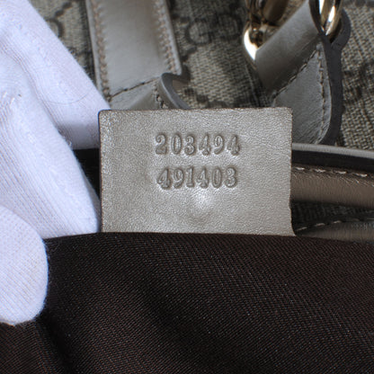 Gucci GG Plus Monogram Medium Joy Shoulder Bag Grey 8 of 9