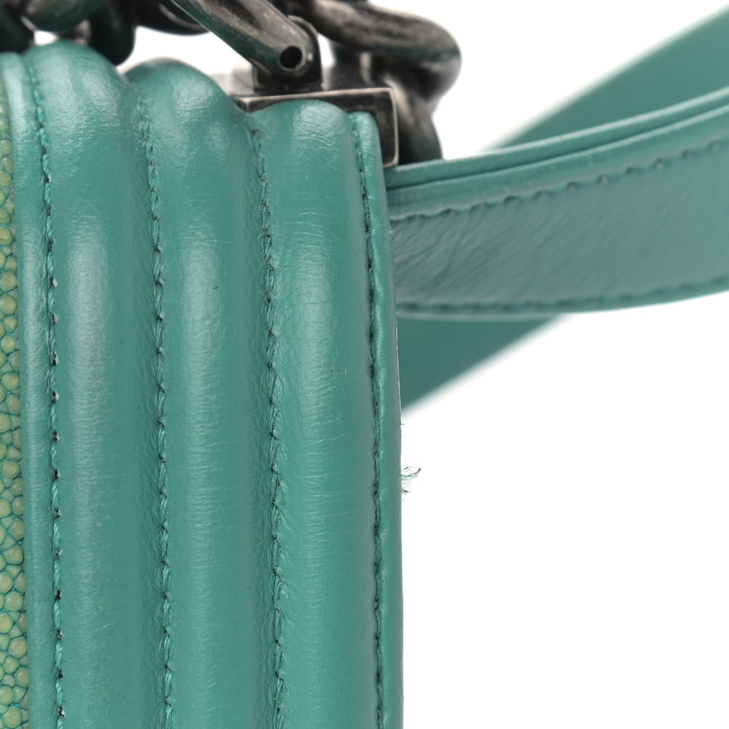 Galuchat Stingray Small Boy Flap Turquoise