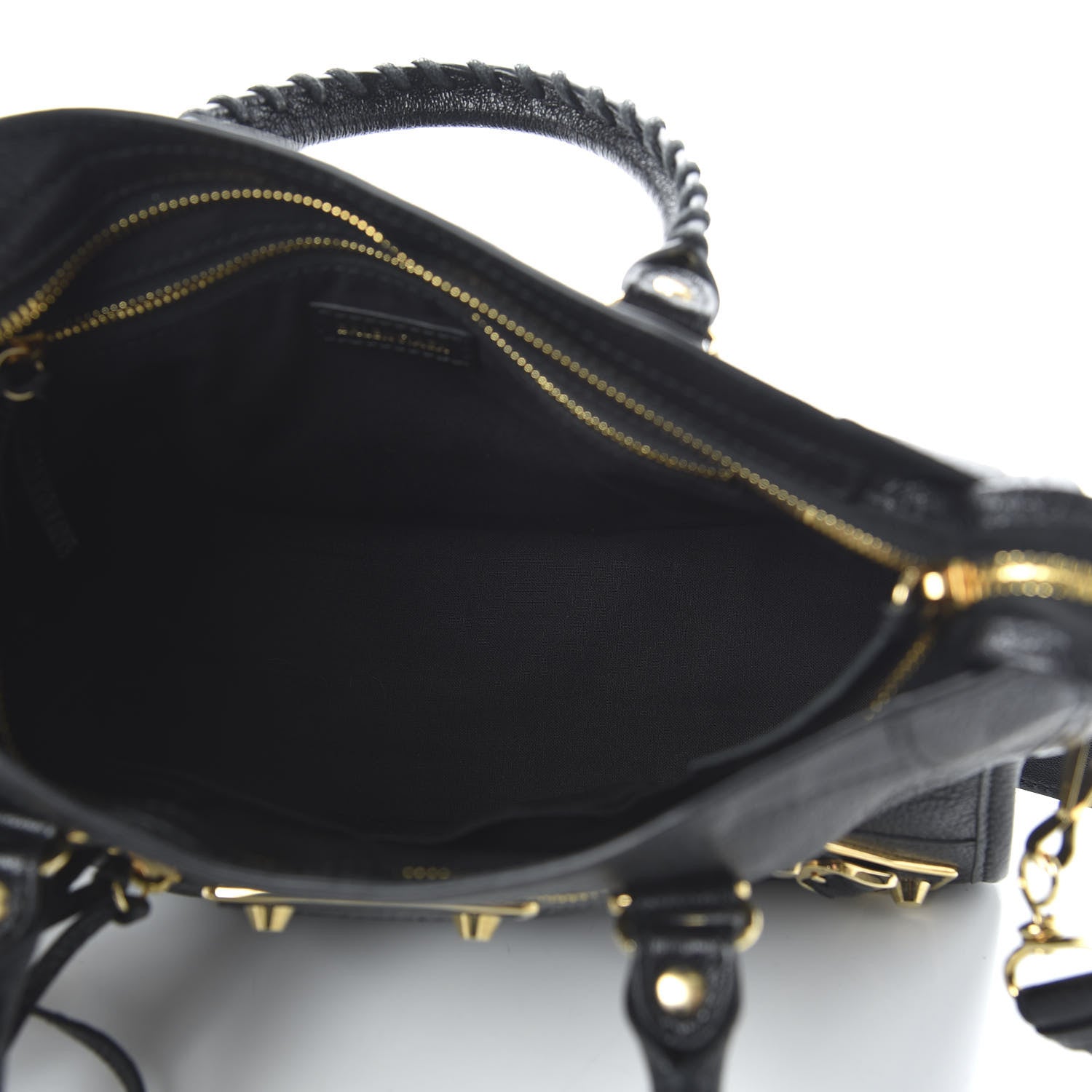 Balenciaga Chevre Gold Metallic Edge Hardware S City Black 5 of 9