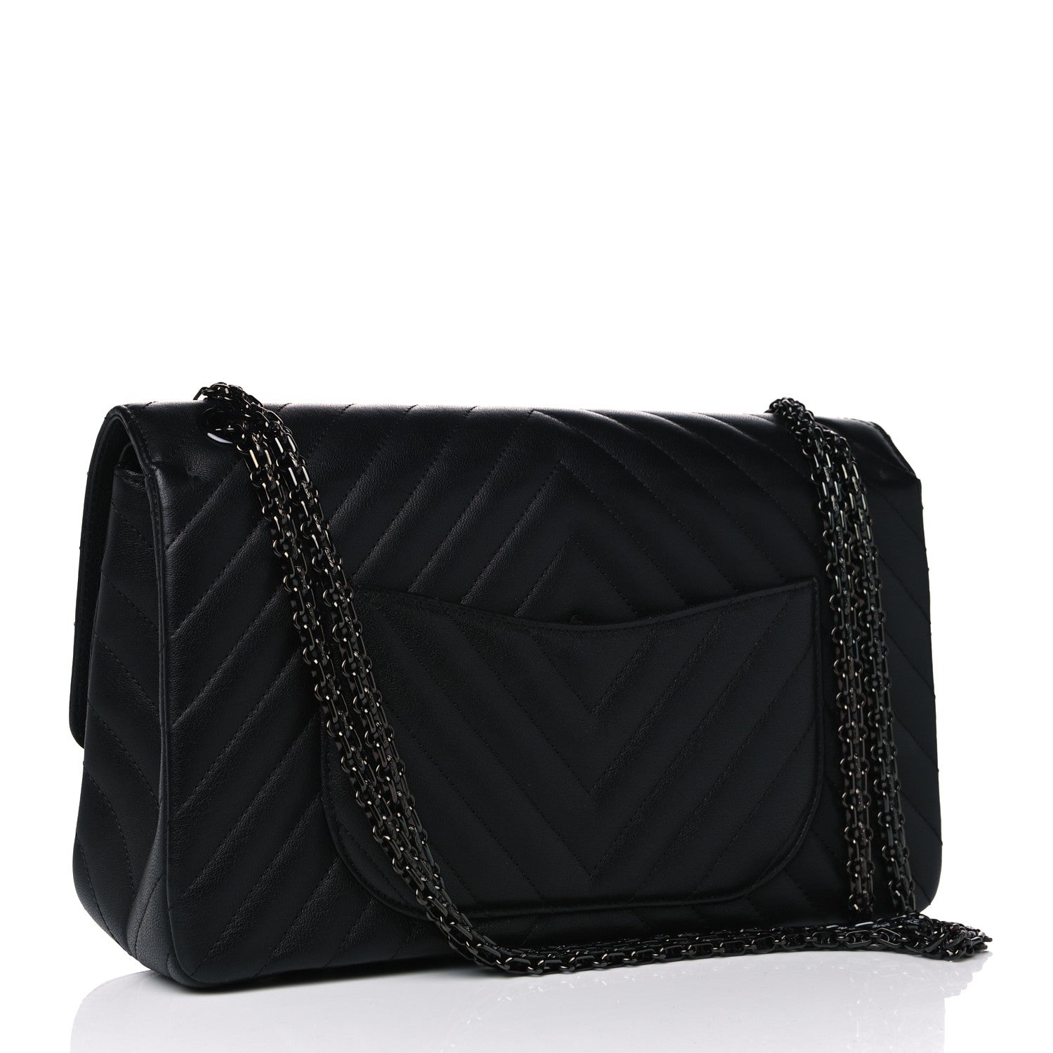 Chanel Sheepskin Chevron Quilted 2.55 Reissue 226 Flap So Black 2 of 7