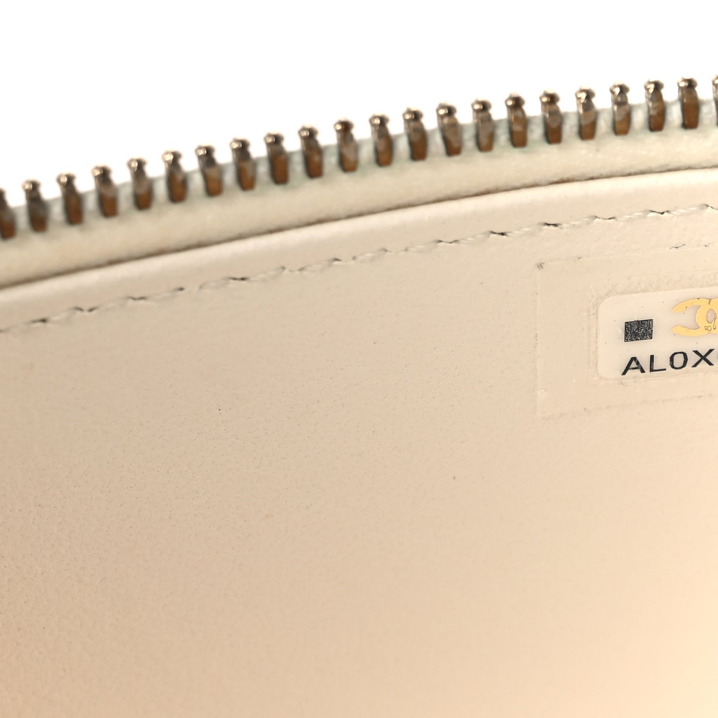 Lambskin Quilted Mini Vanity Case With Chain White