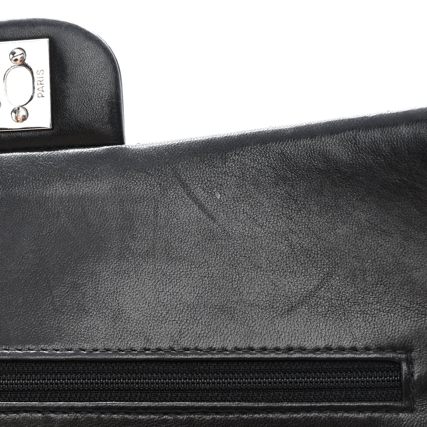 Chanel Lambskin Quilted Medium Double Flap Black 12 of 19