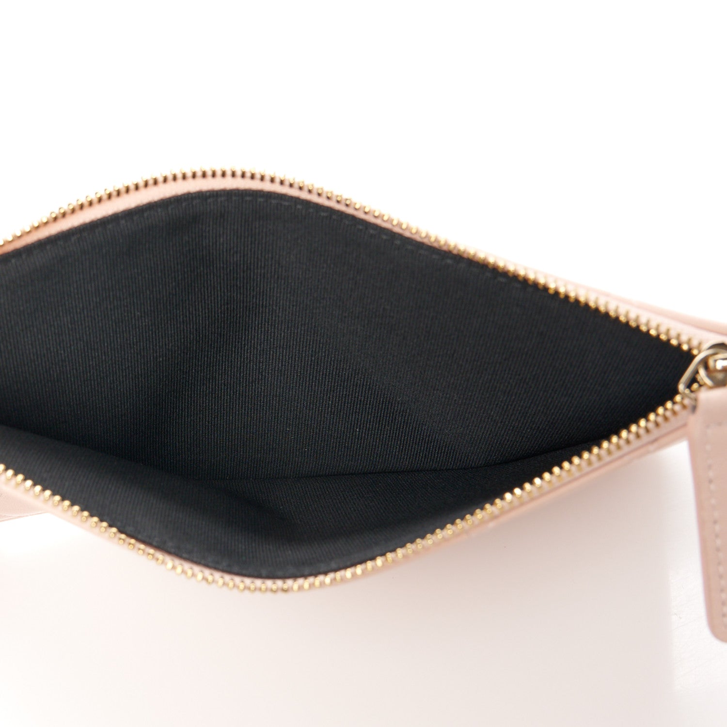 Chanel Lambskin Quilted Coco Mark Clutch Black Light Pink 8 of 13
